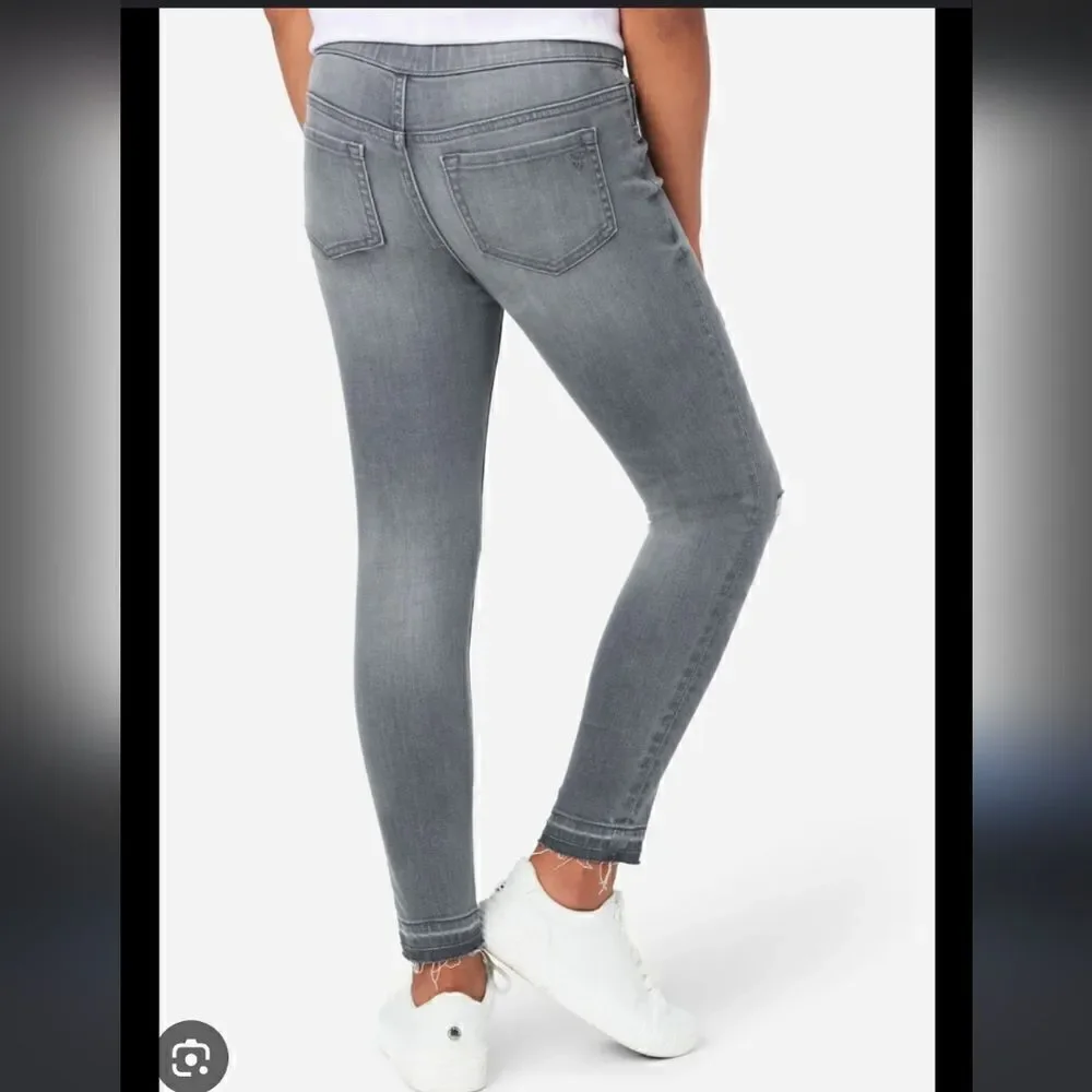Take 50% OFF- Justice Girl's Pull-On Jean Leggings in Grey Wash Woven, Size-14